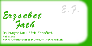 erzsebet fath business card