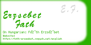 erzsebet fath business card